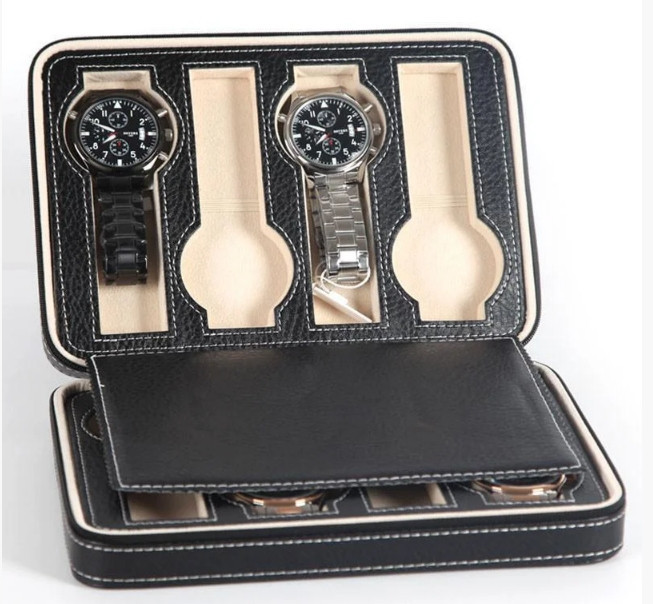Органайзер шкатулка для хранения наручных часов (на 8 часов) Черный Винница - изображение 1