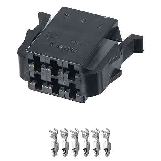 Разъем коннектор 6-кон., 1-929621-1, 191972723, TE Германия, Франция, Германия универс., Audi, Bugatti, Porsche, Seat, Skoda, VW Киев