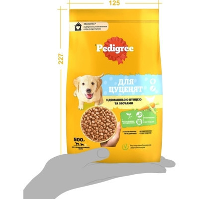 Сухой корм для собак Pedigree для щенков с птицей и овощами 500 г (5998749144923) Винница - изображение 6