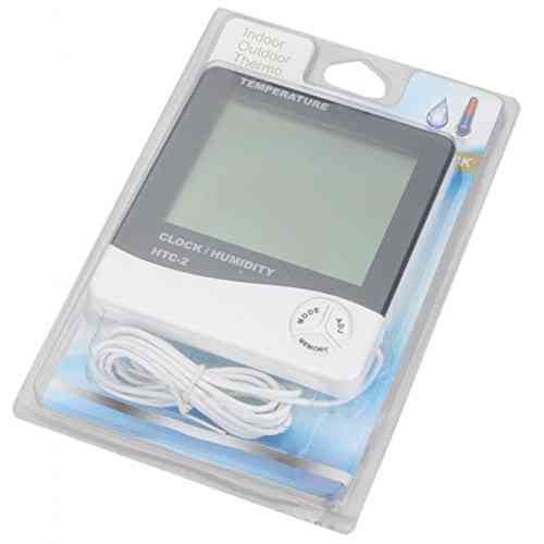 Цифровий термометр годинник гігрометр з датчиком HTC-2 Вінниця