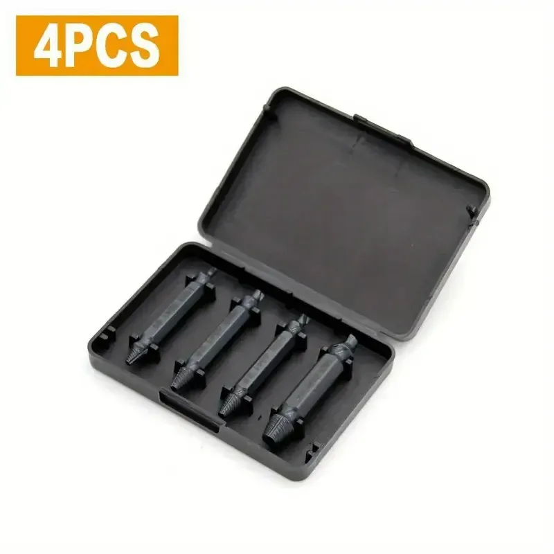 Набор экстракторов для сломанных болтов и винтов, 4 шт HSS 4341 в кейсе для ремонта и мастерской Киев - изображение 1