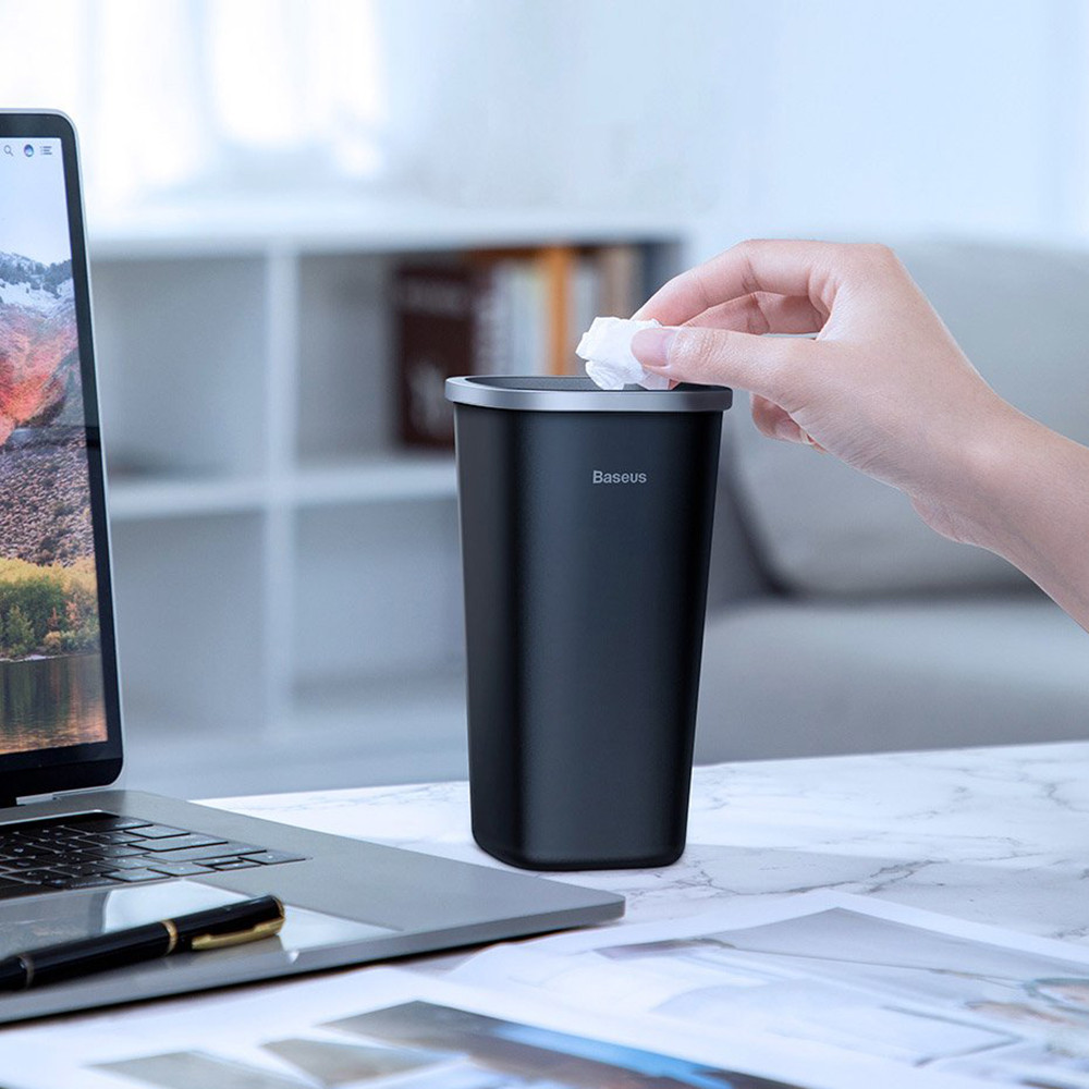 Автомобільний контейнер для сміття Baseus Dust-free Trash Can CRLJT-A01 (Чорний) Николаев - изображение 6
