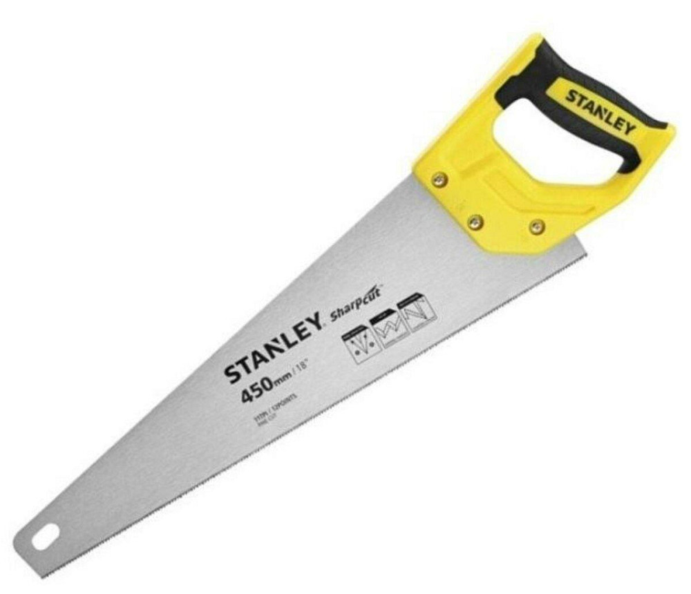 Ножівка по дереву STANLEY "SHARPCUT" : L= 450 мм, 11 зубів/1" Одеса - фото 1