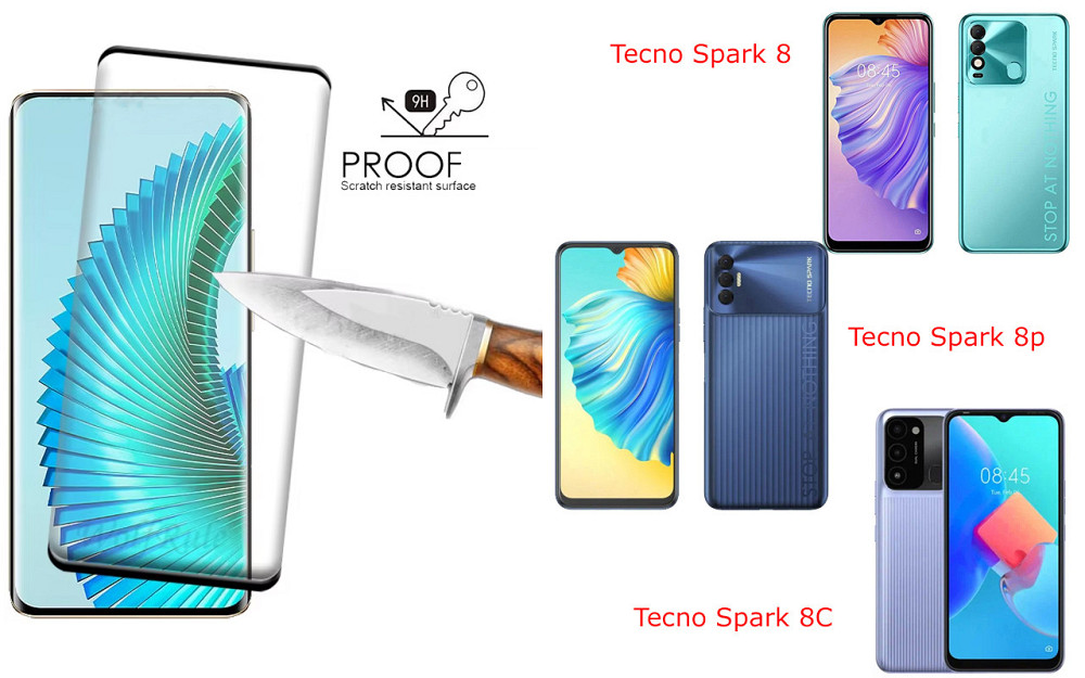 Захисне скло HyperGlass Pro для Tecno Spark 8, Spark 8p, Spark 8C – максимальна чутливість та захист Київ - фото 1