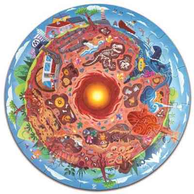 Пазл Hape круглый Подземный мир 36 элементов (E1637) Винница