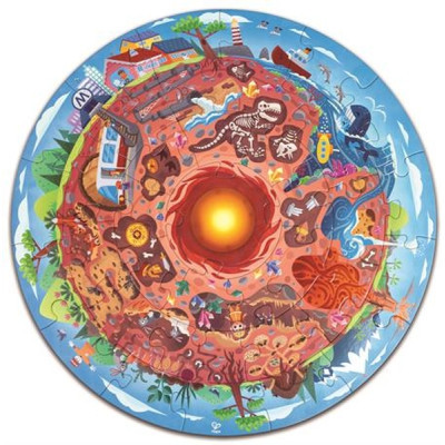 Пазл Hape круглый Подземный мир 36 элементов (E1637) Винница - изображение 2