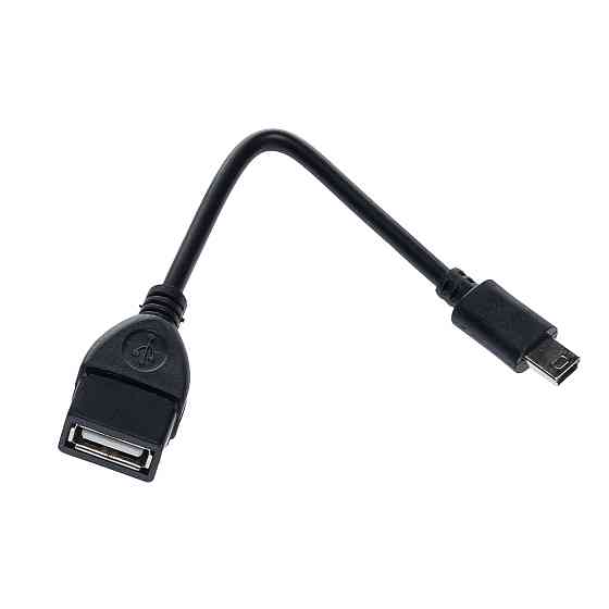 Перехідник USB - mini USB чорний 4756 Дніпро