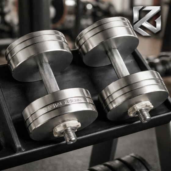 Гантели наборные 2 по 20 кг металлические без покрытия Kachai Zelezo Iron Pro Киев