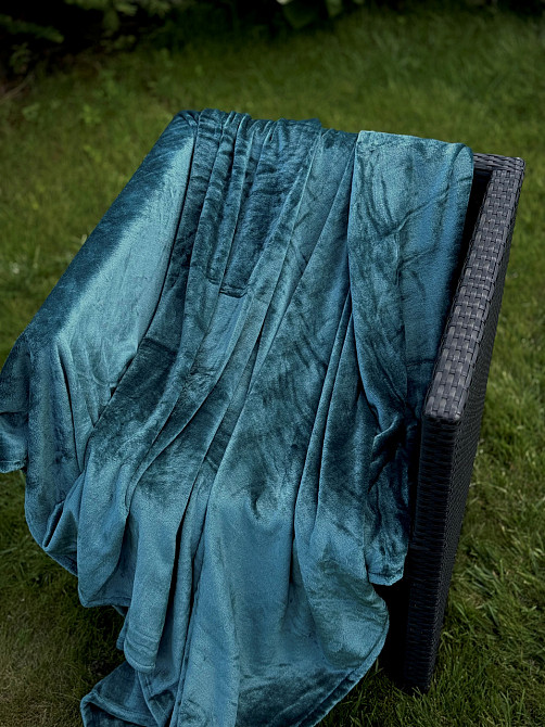 Ecotton Плед Ecotton 200х220 см із мікрофібри Well Soft Atlantic атлантичний синьо-зелений Коломия - фото 3