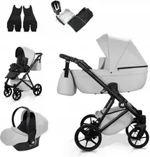 Дитяча коляска Mommo Harmony 3w1 Wielofunkcyjny Srebrna Eko Skóra Київ - фото 1