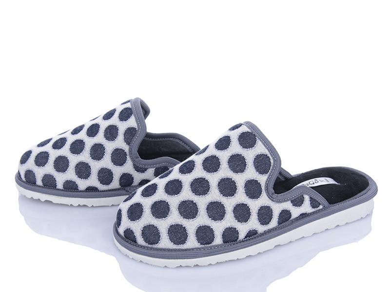 Тапочки женские домашние PaGo Горох серебро закрытый носок 38 Одесса - изображение 2