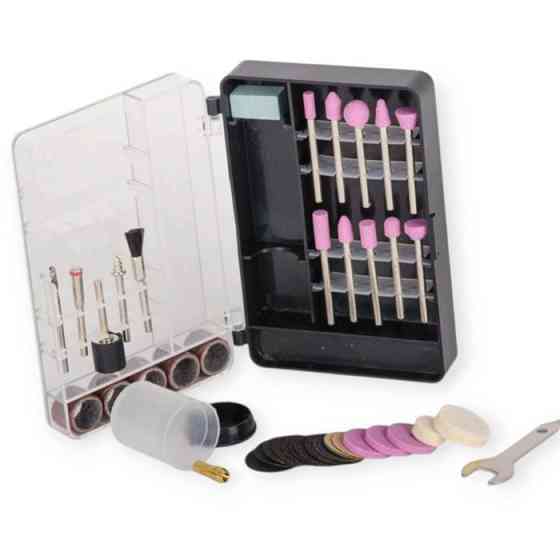 Камені шліфувальні набір 42шт з аксесуарами для гравера, осі 3,2 мм (кейс) Мукачево