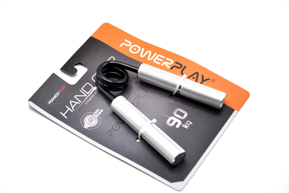 Еспандер-ножиці алюмінієвий PowerPlay 4322 (90 кг) Hand Grip Срібний Луцк - изображение 10