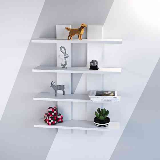 Полиця навісна П-4, Білий, 600/120/800 Львів