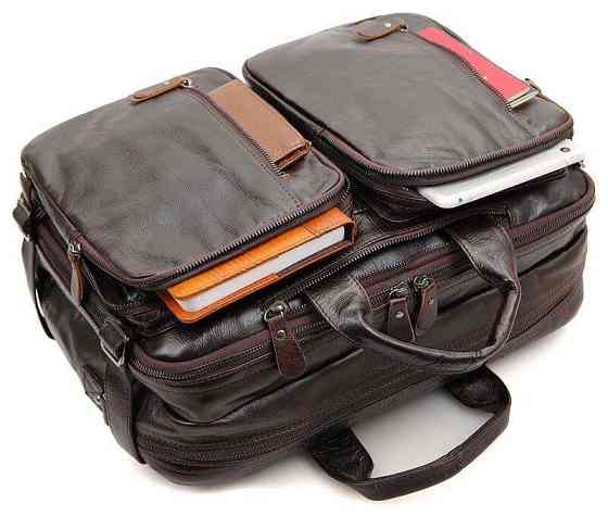 Сумка чоловіча Vintage 14106 трансформер Коричнева Київ