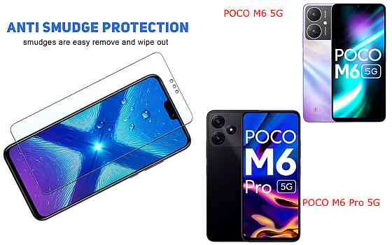 Защитное стекло NeoGlass для POCO M6 5G, POCO M6 Pro 5G – ультрапрозрачное и устойчивое Киев