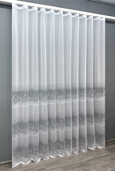 Тюль VR-Textil 1680т Преміум Жакард Білий 200х270 см (42-1233) Київ - фото 3