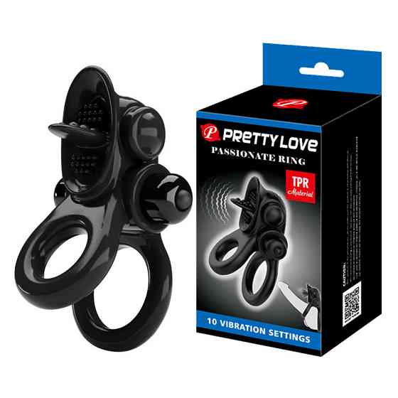 Эрекционное кольцо - Pretty Love Passionate Ring Black Sex Aura Киев