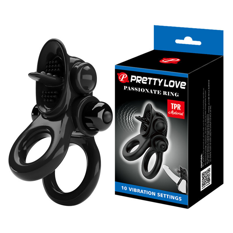 Эрекционное кольцо - Pretty Love Passionate Ring Black Sex Aura Киев - изображение 1