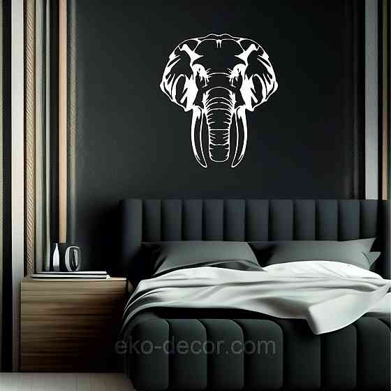 Декоративне настінне Панно  «Слон» , Декор на стіну 90*79 см, Білий Київ