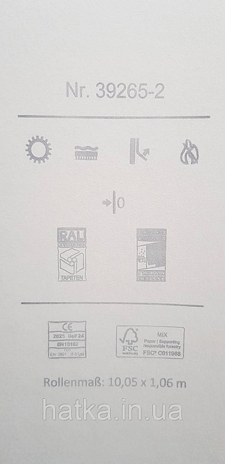Обои виниловые на флизелине A.S.Creation UNITA 1.06x10 однотонные матовые структурные светло зеленые Киев - изображение 4