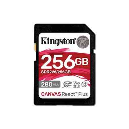 Картка пам'яті SDHC 256 GB UHS-II/U3 Class 10 Kingston Canvas React Plus V60 SD R280/W150MB/s (SDR2V6/256GB) Харьков