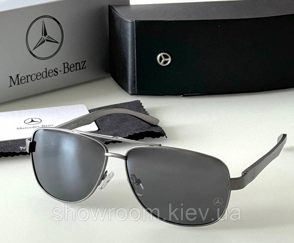 Чоловічі сонцезахисні окуляри Mercedes (816) grey Київ - фото 1