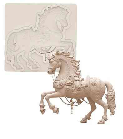 Силіконова форма Кінь 83 на 83 мм сірий Київ