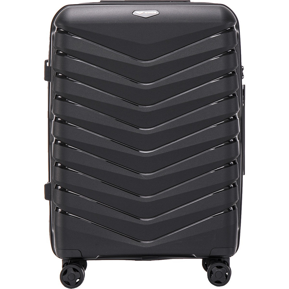 Валіза поліпропіленова WINGS PHX01 середня 65 см чорна Київ - фото 2