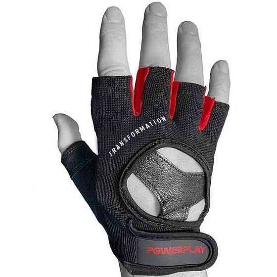 Рукавички для фітнесу PowerPlay 2222 Чорні L Київ
