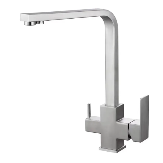 Кухонний змішувач Zerix KUB-021 з виходом для питної води з нержавіючої сталі SUS304 (ZX4855) Харків