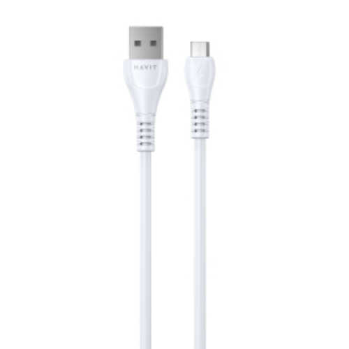 Кабель USB MicroUSB Havit HV-CB640C 1m 2,1А 1м білий Житомир - фото 1