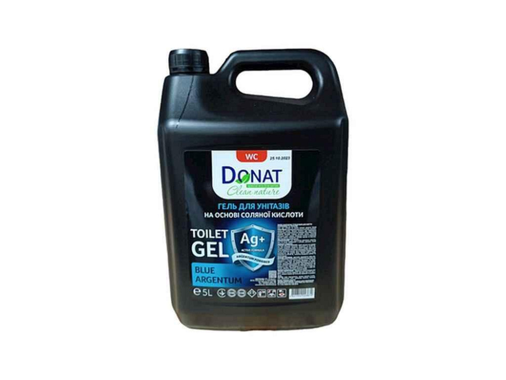 Гель для миття унітазу 5л Сантрі Clean Nature Blue Argentum (каністра) ТМ DONAT Київ - фото 1