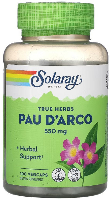 По Д'арко (Кора Муравьиного Дерева) Solaray Pau D'Arco Bark 550mg 100 vcaps Киев - изображение 1