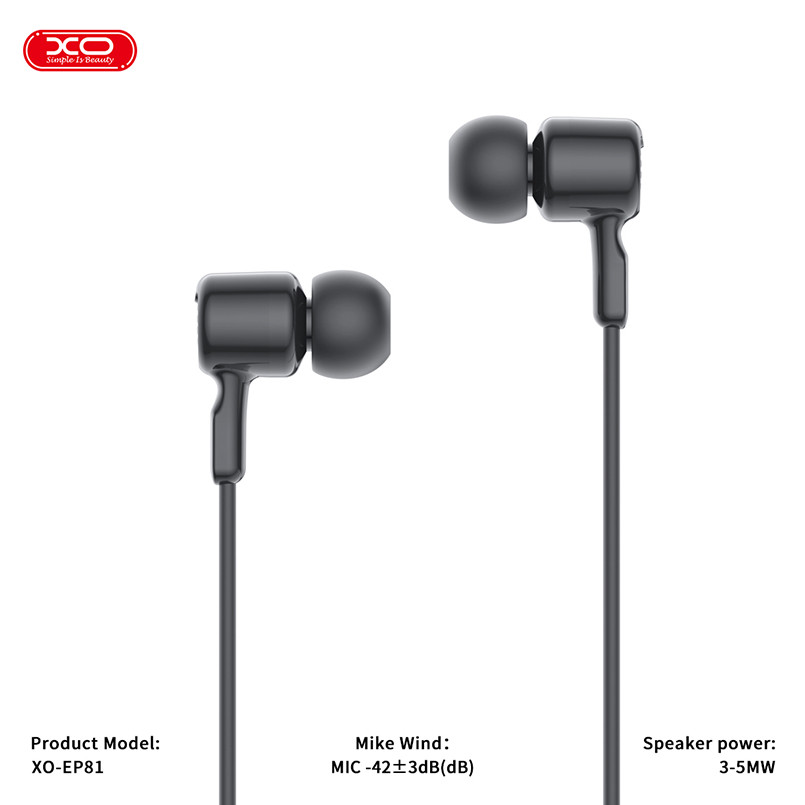 Навушники дротові XO EP81 Sunflower In-Ear Type-C чорні Львів - фото 3