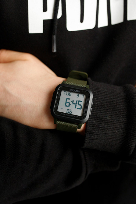 Годинник чоловічий водостійкий тактичний Skmei Chess Зелений Вінниця - фото 5