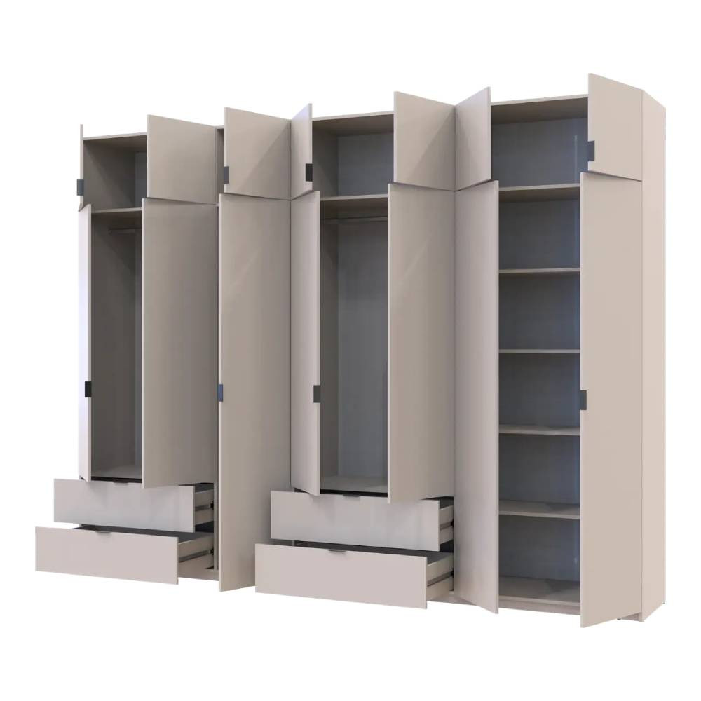 Шафа для одягу Doros Лукас Кашемір 3+4 ДСП 315х50х240 DRS-011719 (42005136) Львів - фото 2