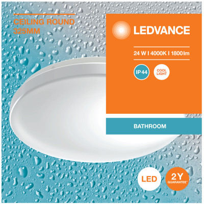 Светильник LEDVANCE CEILING ROUND 325 24W 840 IP44 (4099854105913) Винница - изображение 5