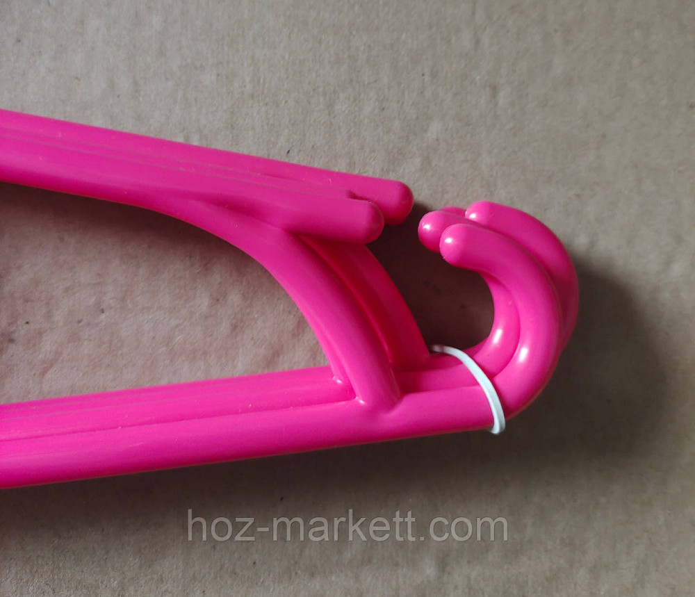 Дитячі вішалки плічка, тремпель пластиковий з неповоротним гачком рожевий 32 см 5 шт уп Польща Харків - фото 6