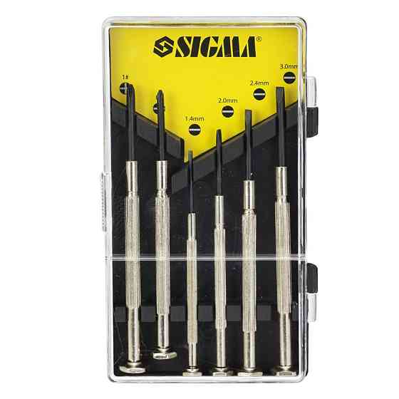 Sigma Набор отверток для точных работ 6шт CrV (кейс) SIGMA (4003051) Коломыя