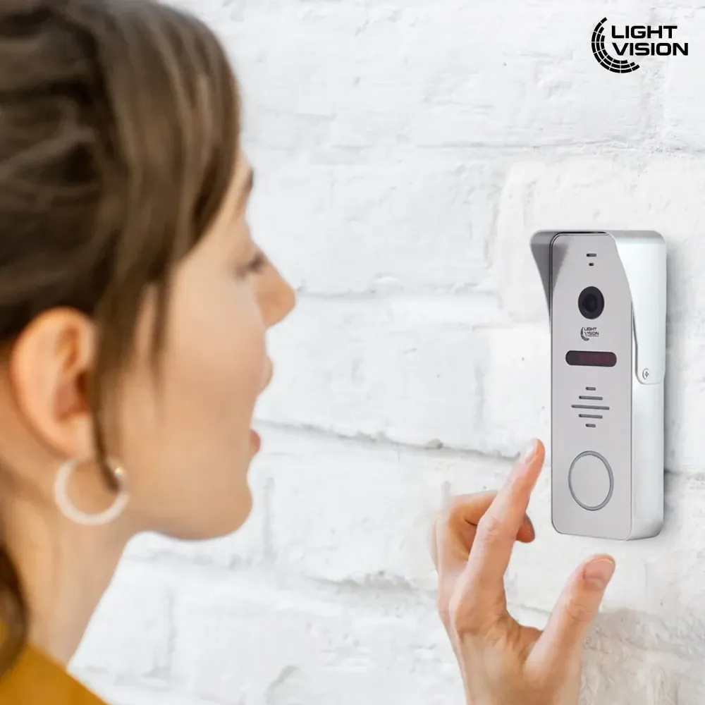 Комплект відеодомофона Light Vision: домофон 7" AMSTERDAM FHD White та відеопанель RIO FHD Silver (82-00206-82-00217) Київ - фото 12