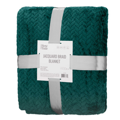 Плед Ardesto Jacquard Braid 200х220см, 100% полиэстер, изумрудный (ART0208JB) Винница - изображение 1