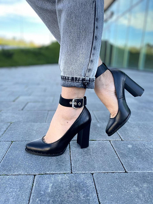 Nivelle Туфлі жіночі NIVELLE чорні натуральна шкіра каблук 9 см (1906/9518-9544) Коломия - фото 6