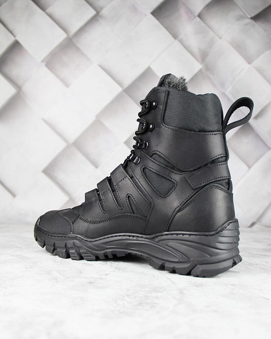 Военные зимние мужские ботинки -20 прошиты и проклеены на меху Зимняя тактическая обувь Львов - изображение 3