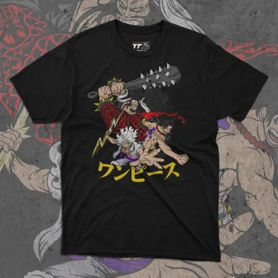 Футболка чоловіча з  принтом Ван Пис Луффі І Кайдо Розмір 48 Anime0135 Дніпро