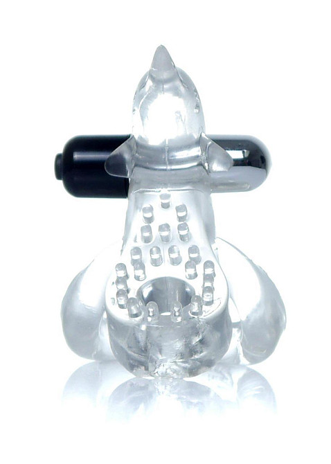 Ерекційне кільце - Dolphin Vibro CockRing Clear Sex Aura Київ - фото 3