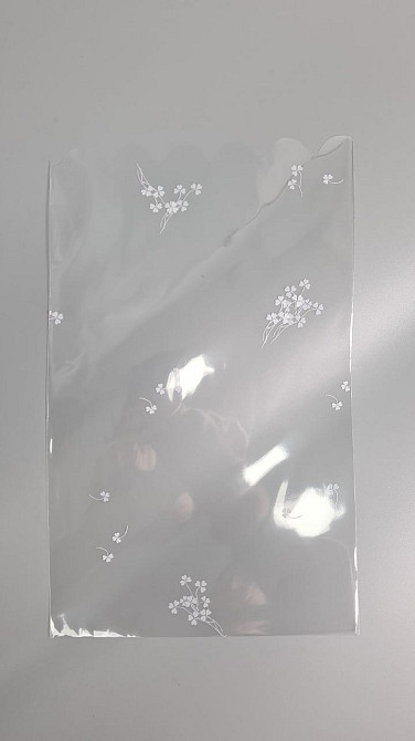 Пакет з малюнком для пакування подарунків (20*35) No383 (8) (ажурний) "Листя конюшина" (100 шт.) Харків - фото 1