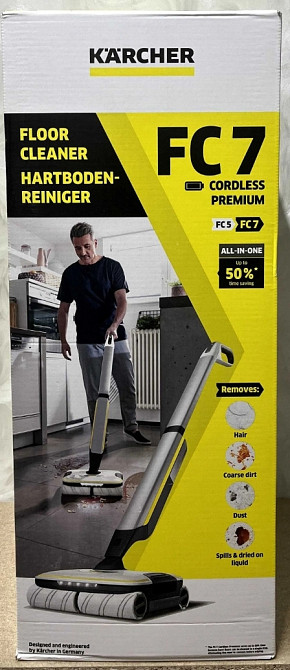 Вертикальный Пылесос: (1в1) моющий: Karcher FC7 Cordless Premium White. Киев - изображение 1