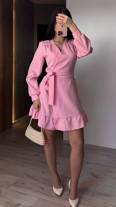 Женское романтическое платье на запах костюмка Одесса - изображение 6