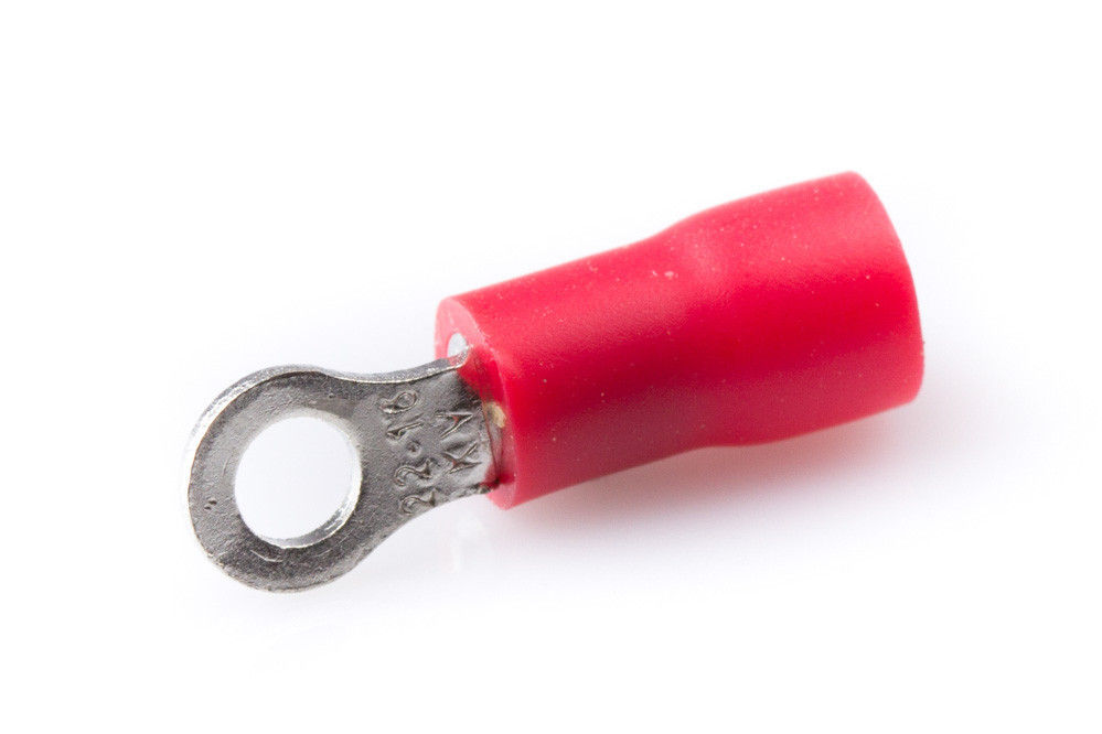 Кабельный наконечник кольцевой (тип О) 0,5-1,5кв.мм. О 3,2мм красный Полтава - изображение 1